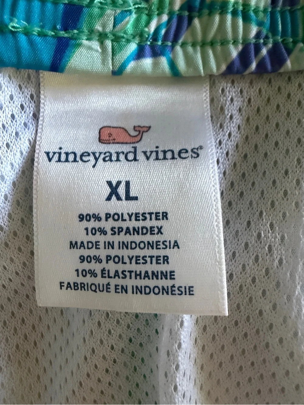 Vineyard Vines Umbrella Print Swim Trunks XL Blue Green Beach Shorts